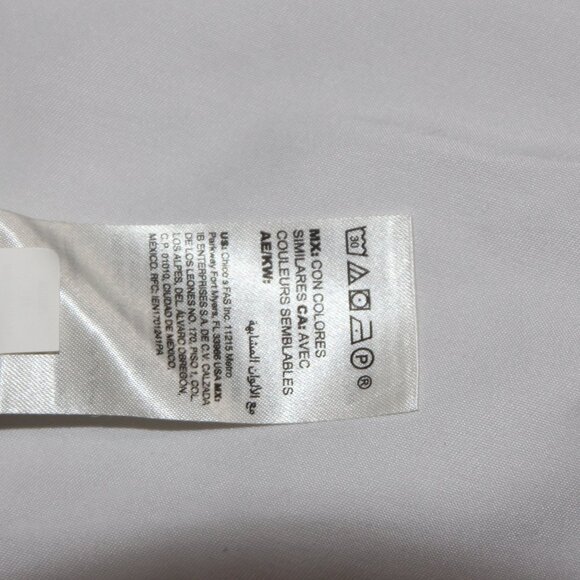 White House Black Market Sleeveless White/Pink Floral Blouse Women's Size 14 - Picture 8 of 12